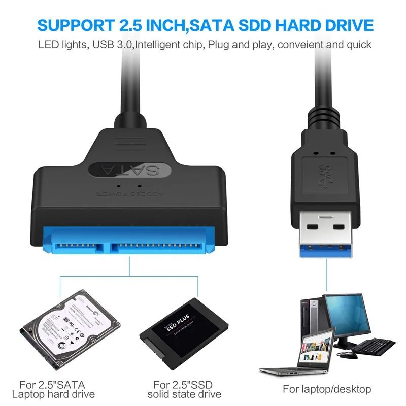 USB 3.0 to SATA III High-Speed Adapter Cable