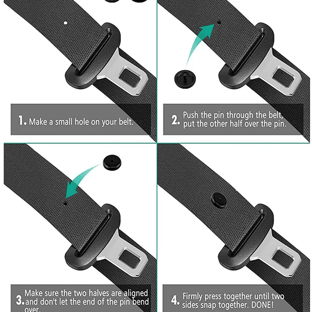 SafeHold Car Seat Belt Stopper Buckle Anti Slip Safety Button