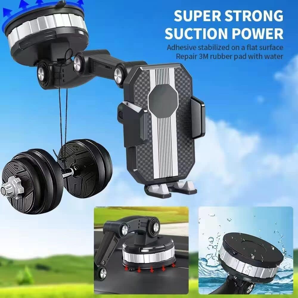 One-Button Pop-up Universal Dashboard, Windshield Phone Holder, Strong Suction Cup Cell Phone Stand