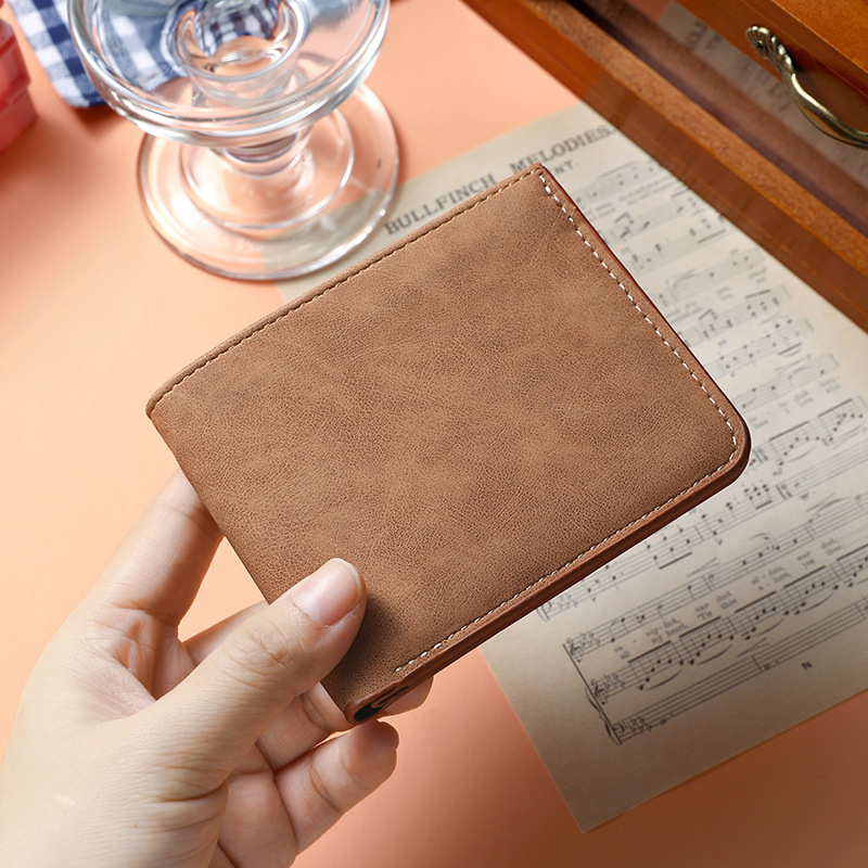 Men's Soft Leather Zipper Wallet with Dollar Clip