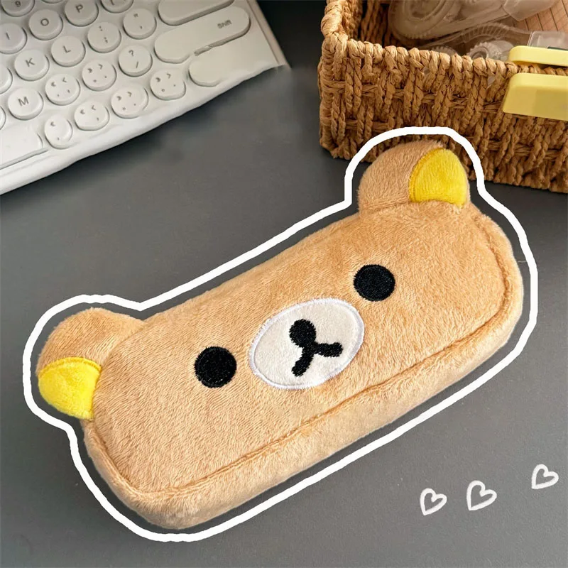 Cute Cartoon Bear Pencil Case for Kids, Girls, Organizer Pouch for Pens, School Stationeries, Gifts for Kids, Ins Hot