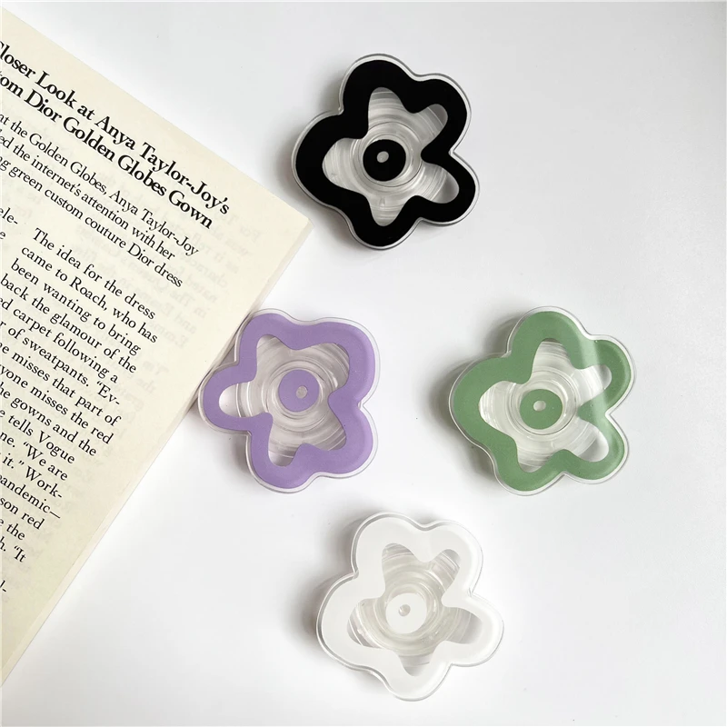 Glossy Flower Phone Grip Stand Foldable Phone Ring Holder