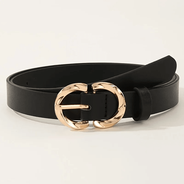Womens Classic PU Leather Belt with Metal Buckle Fashion Jeans Belt