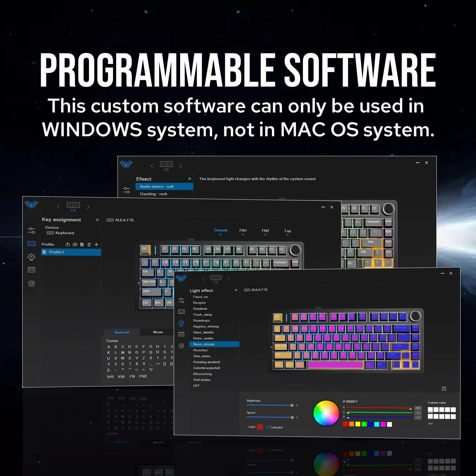 Compact Wireless RGB Keyboard with Gasket Structure and Knob Control