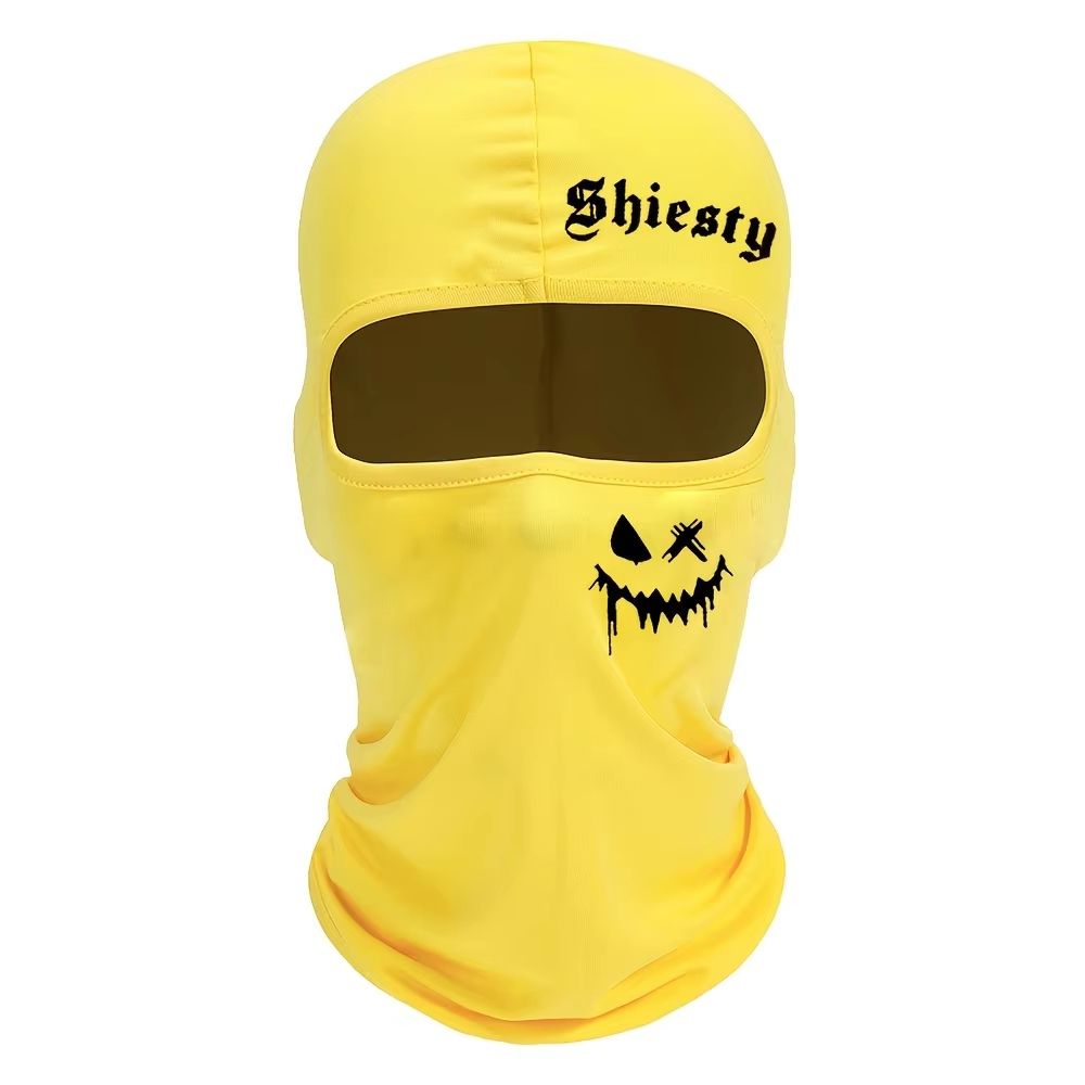Smiling Face Print Unisex Balaclava Neck Cover Mask