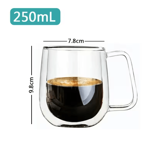 Transparent Heat-Resistant Glass Tumbler Creative Coffee Whiskey and Cocktail Mug