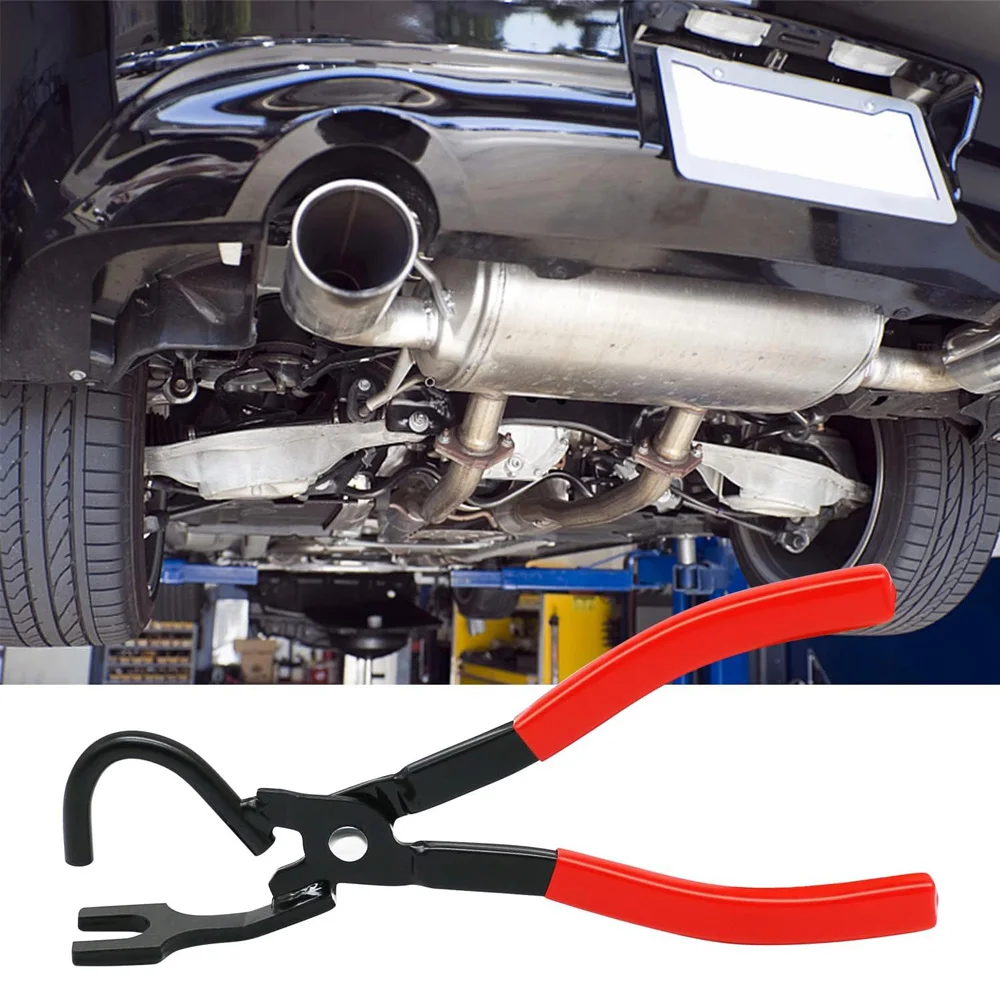 Exhaust Pipe Gasket Removal Plier, Car Exhaust Hanger Puller Tool, Rubber Pad Pliers, Anti Slip Handle Automotive Tool