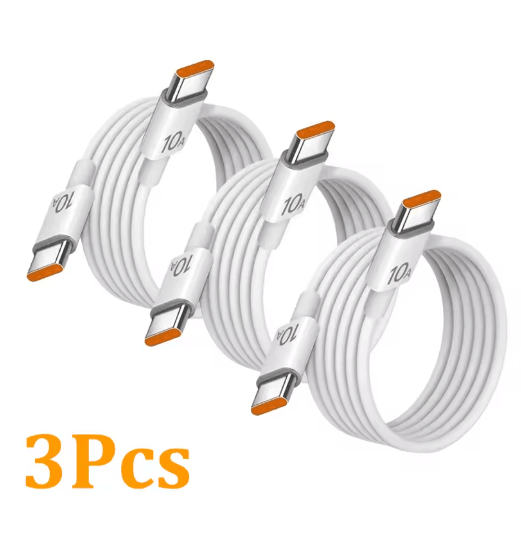 120W Type C to Type C Fast Charging Cable High Speed Data Power Cable 1 3 PCS