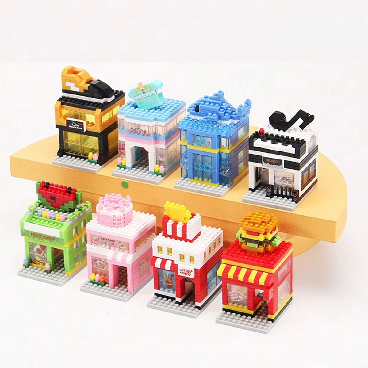 Mini City Street View 3D Building Block Set
