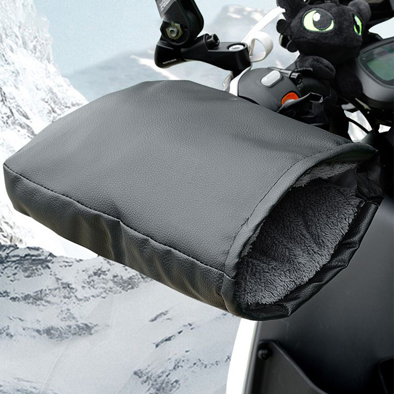 Winter Motorcycle Handlebar Muffs, Waterproof Hand Warmers, Windproof Mitts & Bicycle Handle Covers for Cold Weather