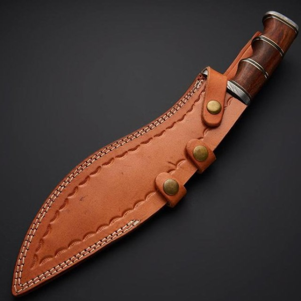 Customizable Carbon Steel 18 Inches Kukri Tukish Design with Pure Leather Sheath