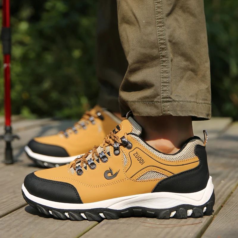 Mens Leather Casual Sneakers Lightweight Walking Shoes