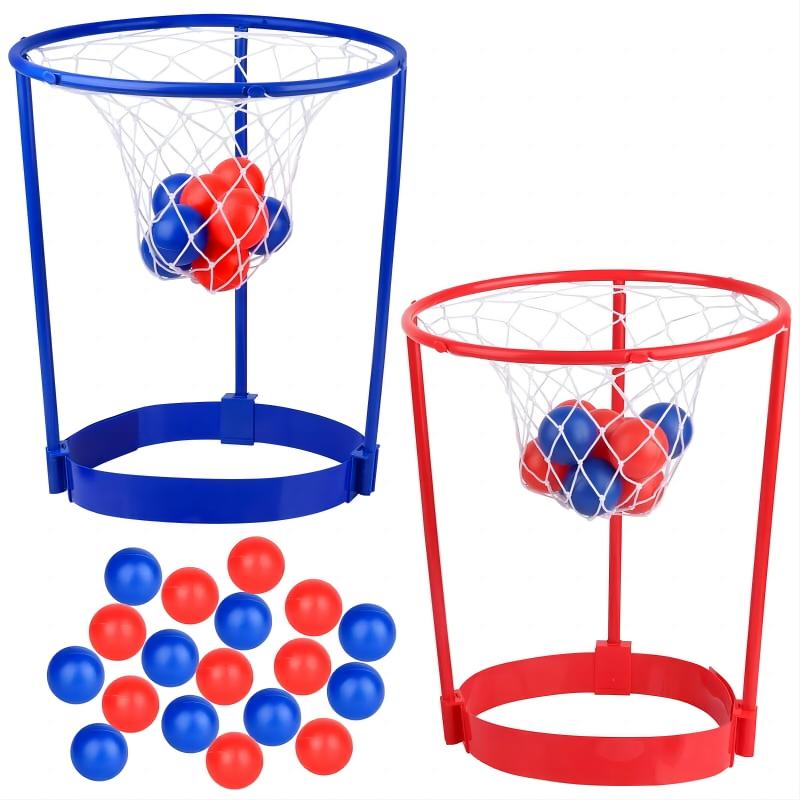 Adjustable Pack Head Hoop Basketball Party Game, Kids Adults Headband with Balls Fun Birthday Gift
