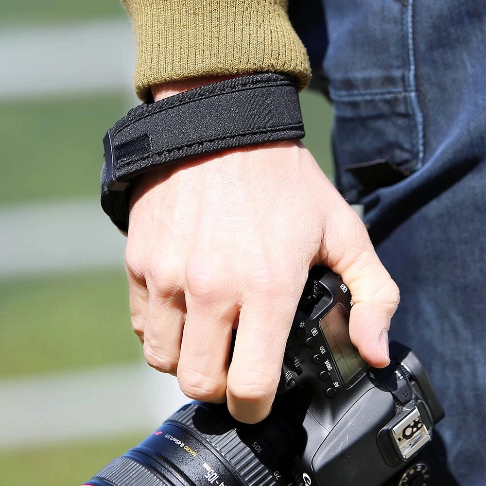 JJC Adjustable Neoprene Camera Wrist Strap for DSLR & Mirrorless Cameras