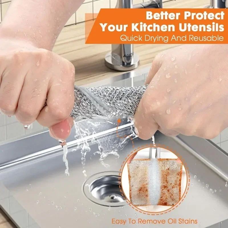 Double Sided Thickened Steel Wire Magic Cleaning Cloth
