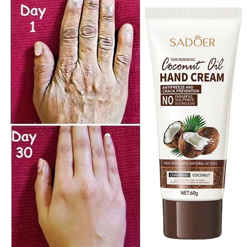 Anti-Wrinkle Hand Cream with Coconut Oil – Moisturizing Skin Care Serum