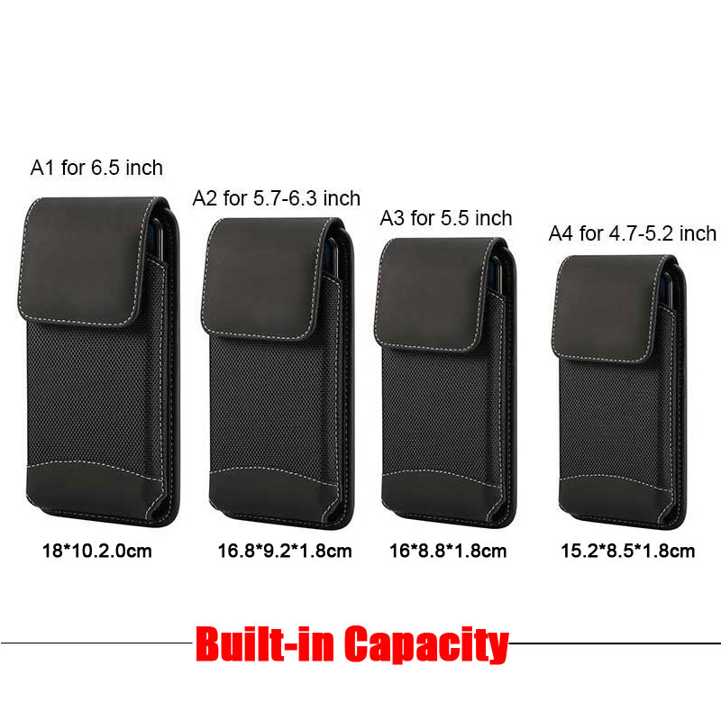 Universal Phone Pouch Belt Clip Leather Holster Smartphones