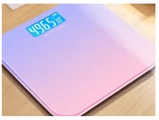 Gradient Glass Digital Weight Scale with Intelligent LCD Display
