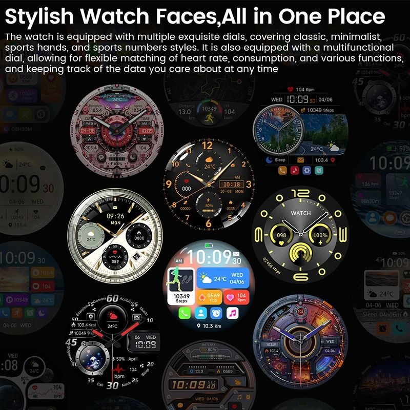 Smart Fitness Watch with AMOLED Display and Bluetooth Calling