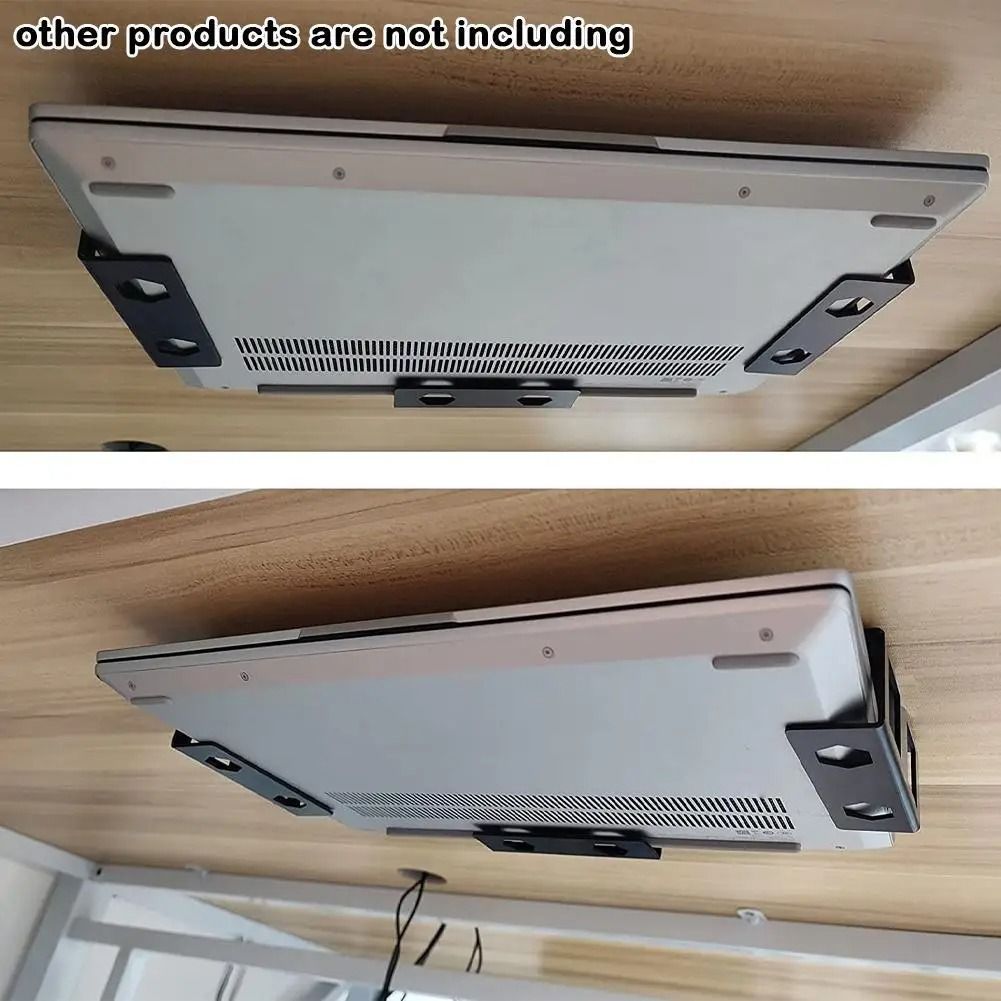 Professional Under-Desk Laptop Storage Mount Heavy Duty Aluminum Desktop Organizer for Home Office