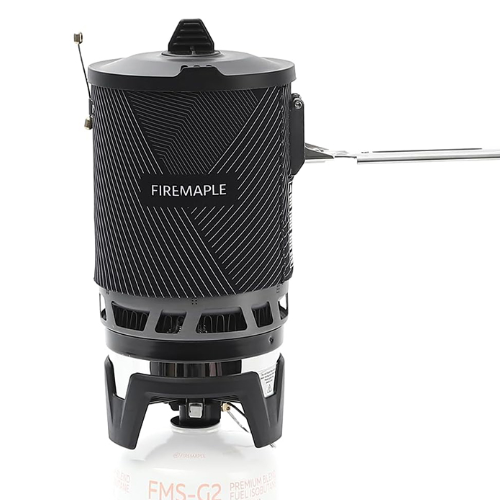 All-in-One Camping Gas Stove with Piezo Ignition, Windproof Burner