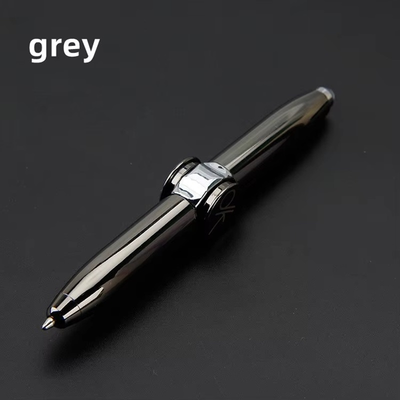 Luminous Gyro Pen Multifunctional Decompression Fidget Spinner LED Light Ballpoint Pen Metal Gift Toy