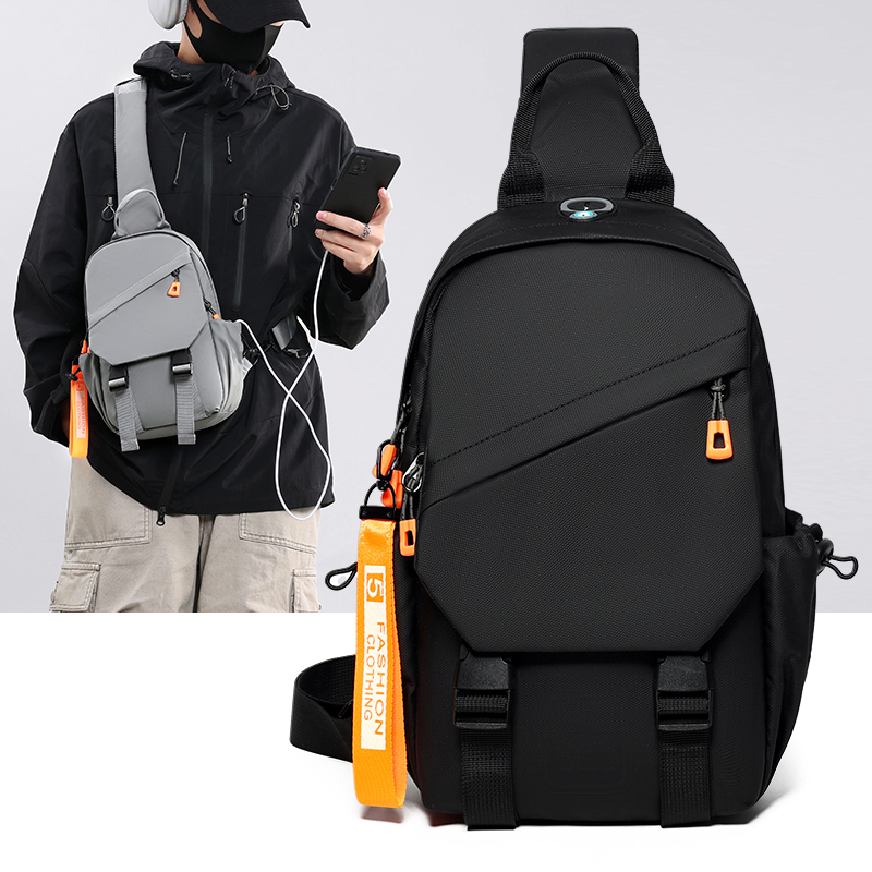 Waterproof Crossbody Sling Bag Compact Mens Chest Messenger Backpack for Travel Hiking & Outdoor Adventures