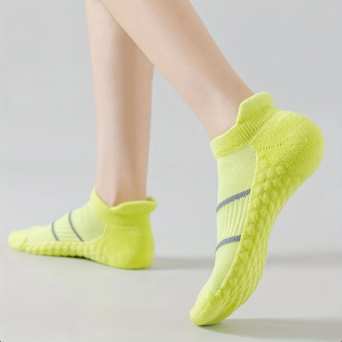 Striped Pattern Textured Short Socks Seven Pair Set For Women