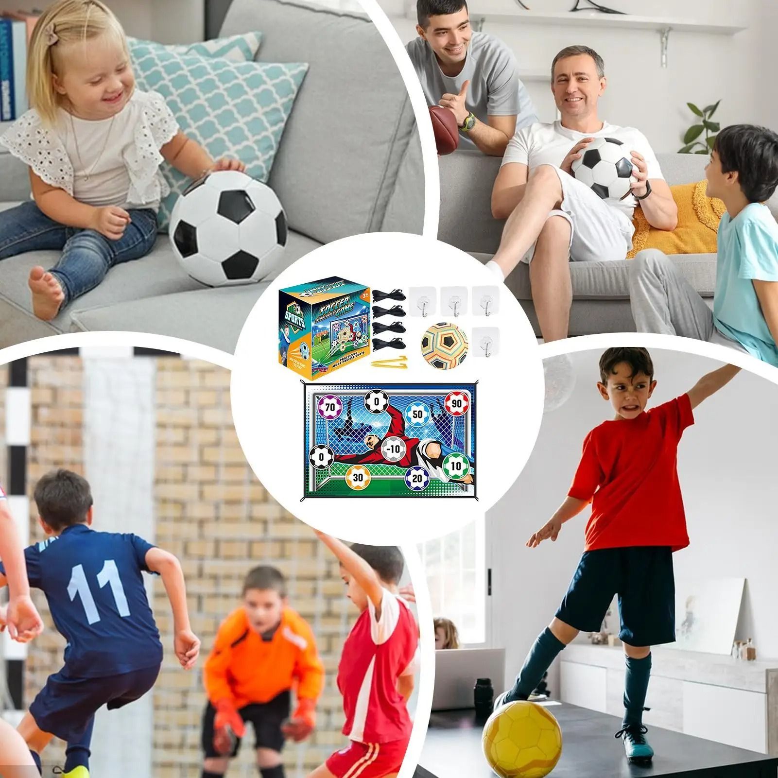 Kids Soccer Toss Game Set