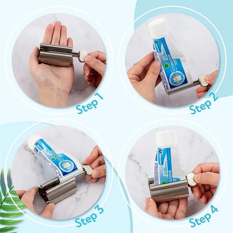 Stainless Steel Ointment Tube Squeezer Dispenser for Cosmetics & Toothpaste