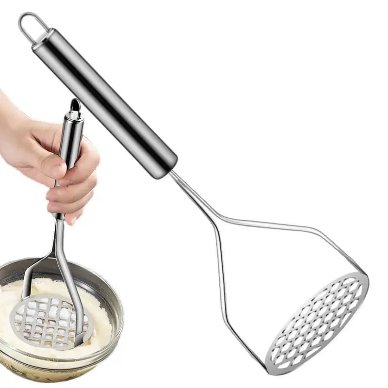Stainless Steel Potato Masher & Hand Potato Press for Avocado and Ground Beef