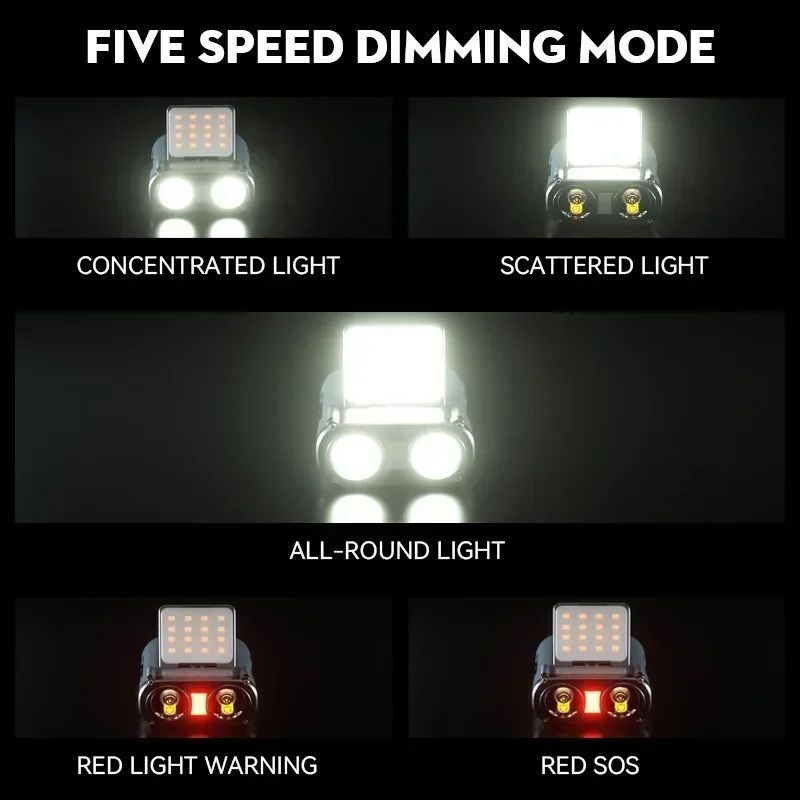 Sensor COB LED Headlamp Cap Clip Light, USB Rechargeable Head Flashlight with Built-in Battery for Camping, Fishing