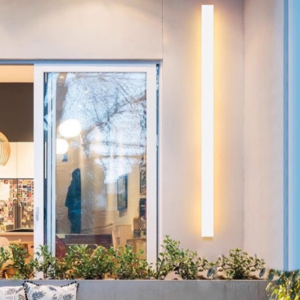 Outdoor LED Long Wall Lamp, Waterproof White Strip Lighting, Garage, Balcony, Garden Corridor, Modern Design