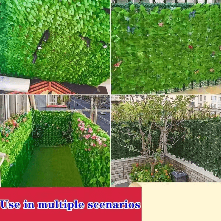 Artificial Ivy Fence Privacy Panels – Expandable Faux Leaf Wall for Balcony & Outdoor Decor