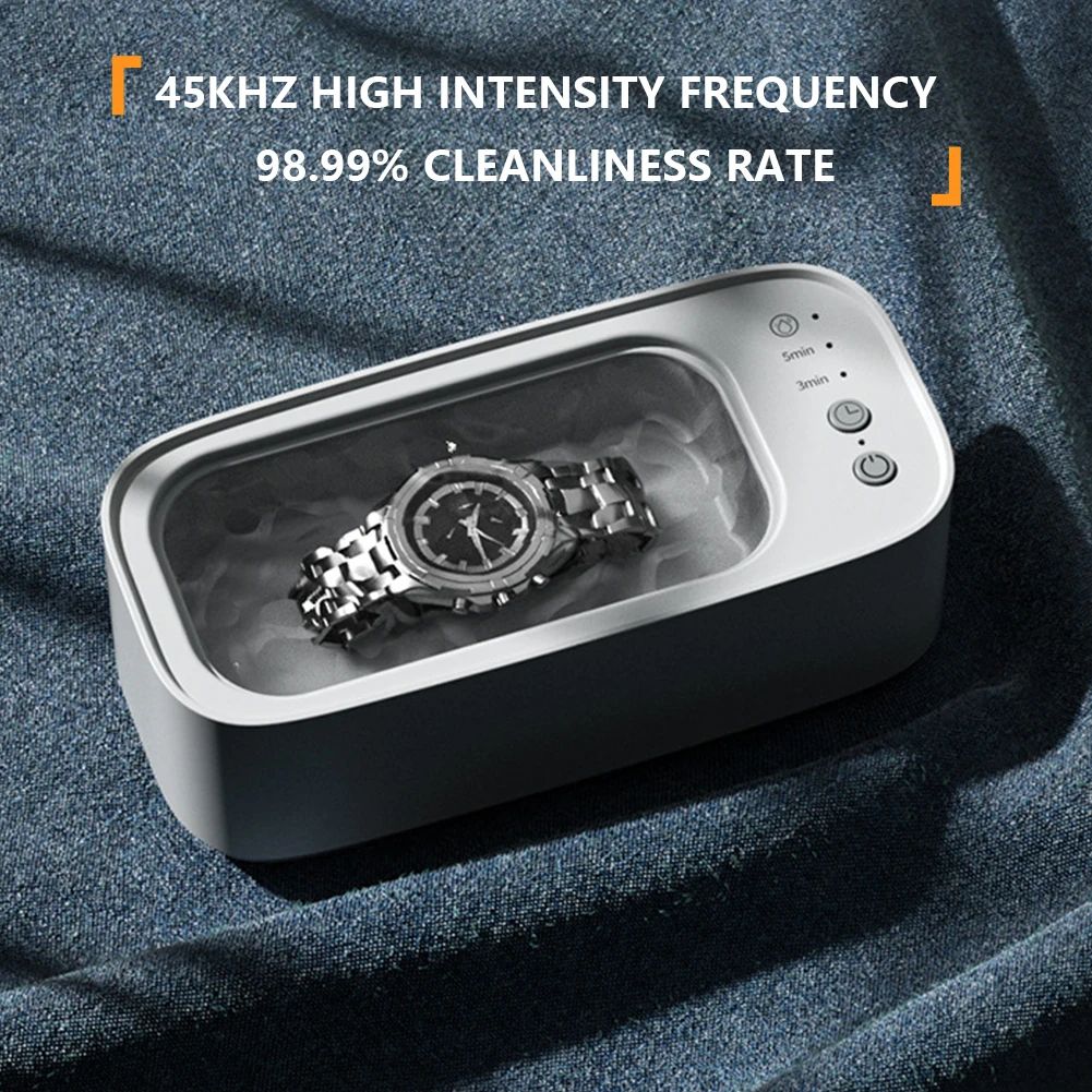 360° Ultrasonic Cleaner Machine for Jewelry, Glasses & Everyday Essentials