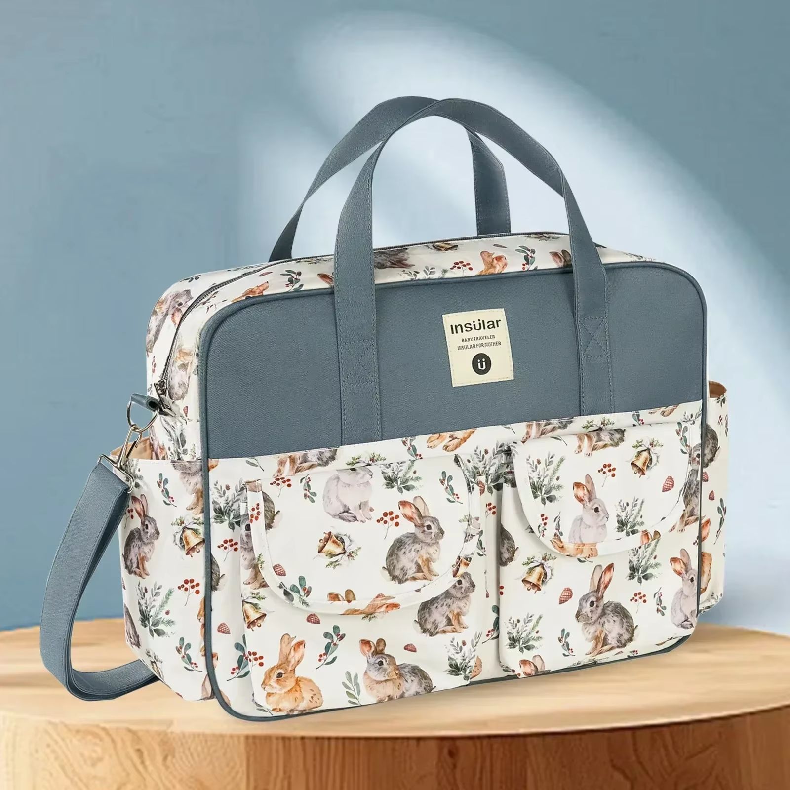 Large Capacity Waterproof Mommy Diaper Bag Messenger & Crossbody Tote