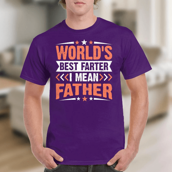 Worlds Best Farter I Mean Father Shirt Funny Fathers Day Gift Dad Joke Tee