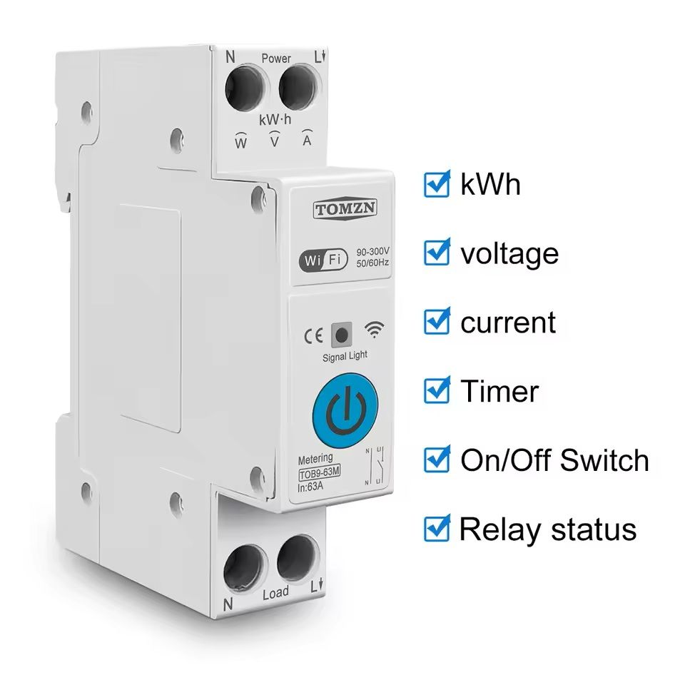 WiFi Smart Switch Energy Meter with KWh Monitoring and Timer Relay
