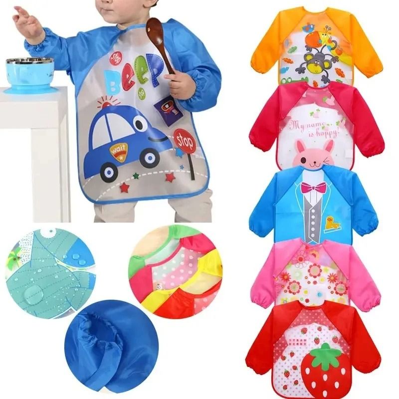 Waterproof Long Sleeve Baby Feeding Smock