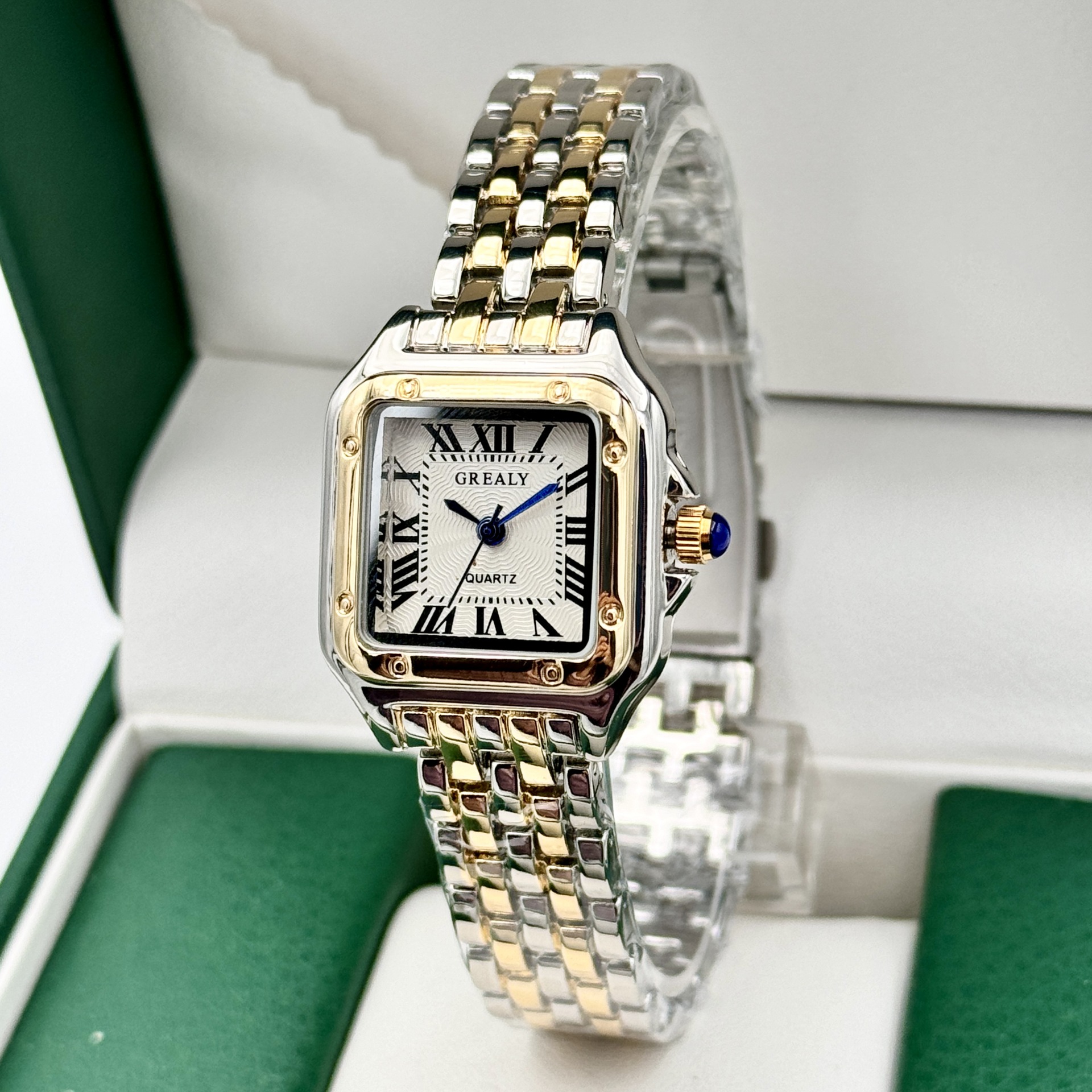 Light Luxury Brand Women Watch Gold Stainless Steel Ladies Fashion Quartz Wristwatch for Business