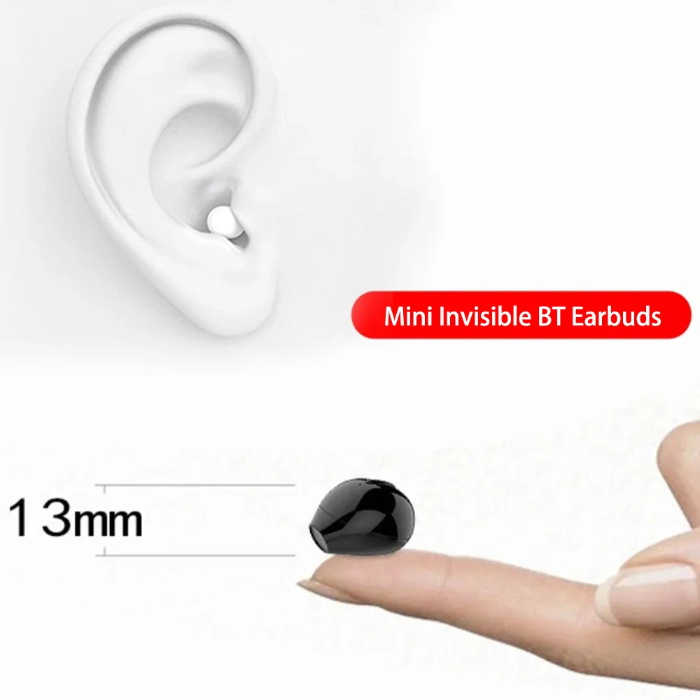 Invisible Mini Bluetooth Wireless Earbuds with Noise Reduction and Extended Playtime