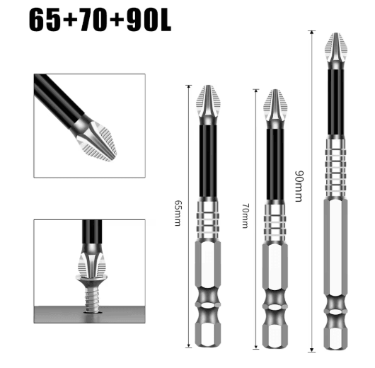 K5 S2 Magnetic Cross Head Screwdriver Bit Non Slip High Hardness Drill Bit 5A