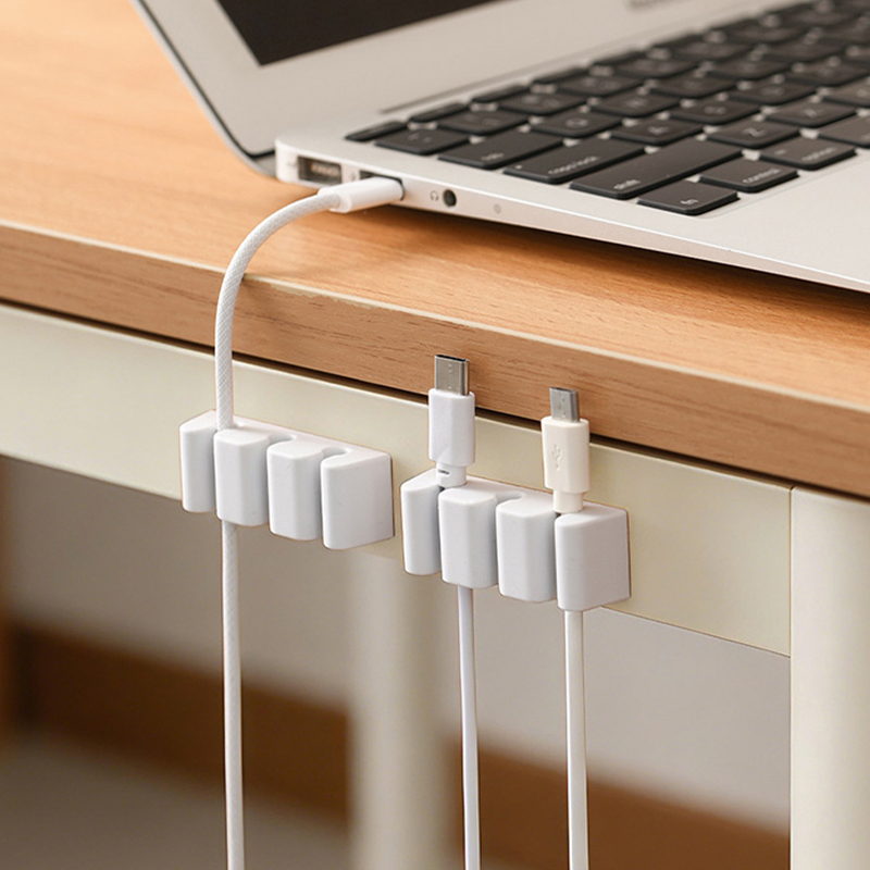 Silicone Desktop Cable Organizer & USB Line Winder for Home & Office