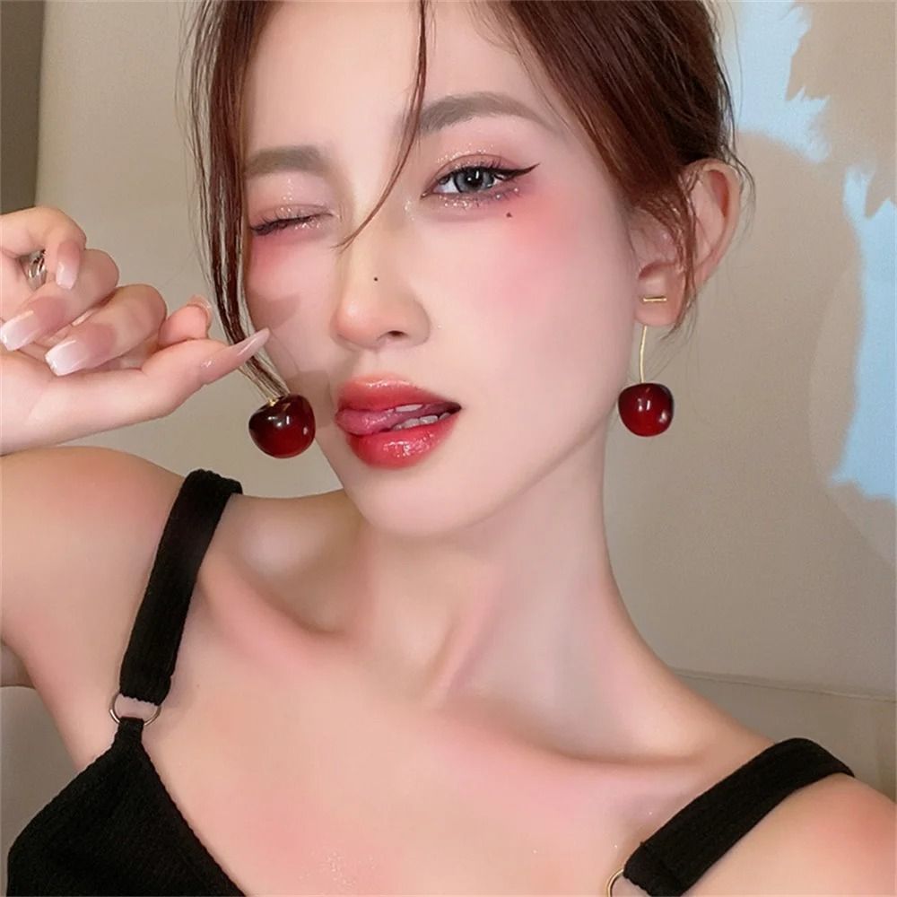 Cute Cherry Fruit Acrylic Earrings