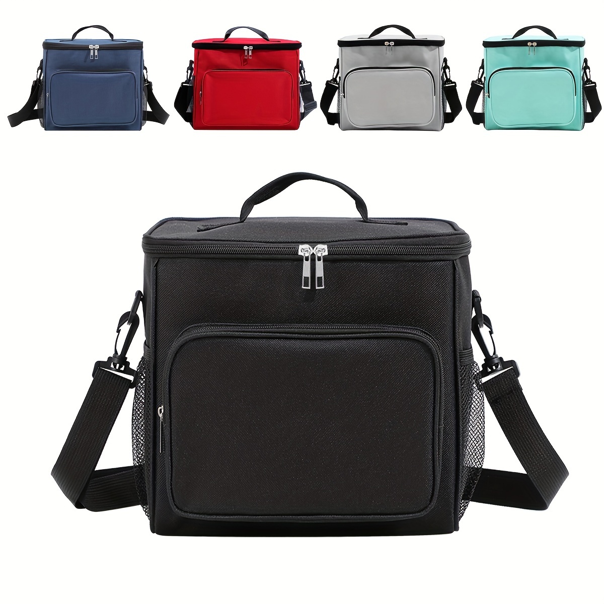 Large Insulated Lunch Bag, Reusable Lunch Bags for Women, Men with Adjustable Shoulder Strap