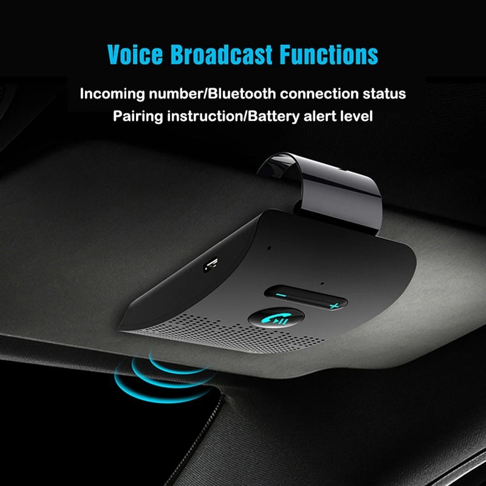 Bluetooth Five Point Zero Handsfree Car Kit with HiFi Speaker