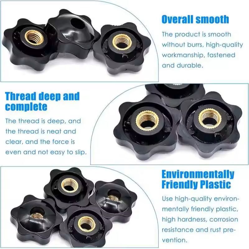 10/5 PCS M5–M10 Star Knob Thumb Nuts – Durable Manual Clamping Handles for Machinery & DIY Projects