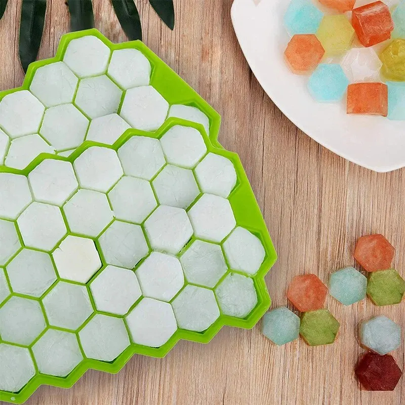 DIY Honeycomb Ice Mold Tray Cube Lattice with Easy Clean Design