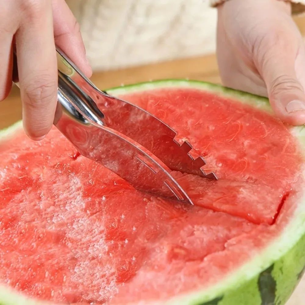 Stainless Steel Watermelon Slicer Cutter with Non-Slip Handle