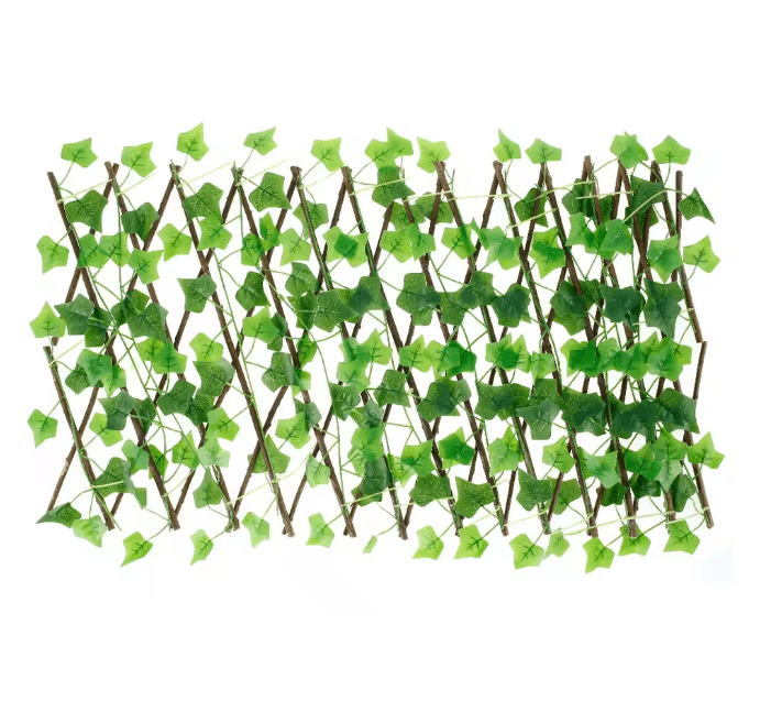 GreenHaven Expanding Garden Privacy Fence Artificial Ivy Trellis Screen